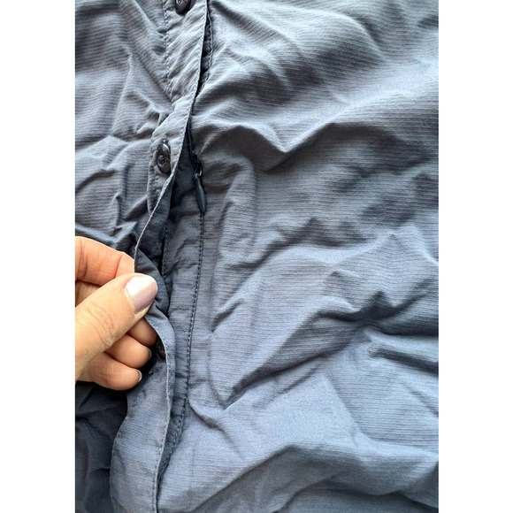 REI Tactel Nylon Blue Vented Short Sleeve Button Front Top Size Medium - Picture 5 of 12